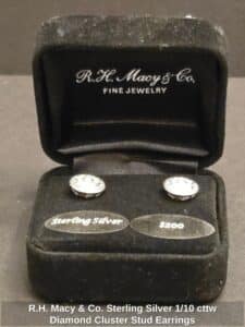 R.H.-Macy-Co.-Sterling-Silver-or-cttw-Diamond-Cluster-Stud-Earrings