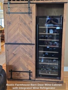 Rustic-Farmhouse-Barn-Door-Wine-Cabinet-with-Integrated-Wine-Refrigerator-second-image