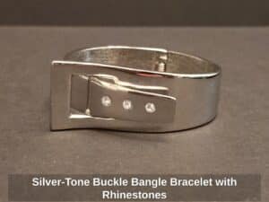 Silver-Tone-Buckle-Bangle-Bracelet-with-Rhinestones
