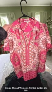 Single-Thread-Womens-Printed-Button-Up-Shirt