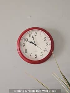 Sterling-Noble-Red-Wall-Clock