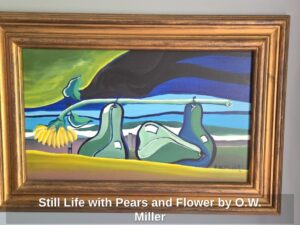 Still-Life-with-Pears-and-Flower-by-O.W.-Miller