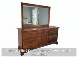 Thomasville-Drawer-Cherry-Wood-Dresser-with-Mirror