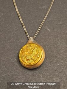 US-Army-Great-Seal-Button-Pendant-Necklace-second-image