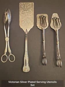 Victorian-Silver-Plated-Serving-Utensils-Set