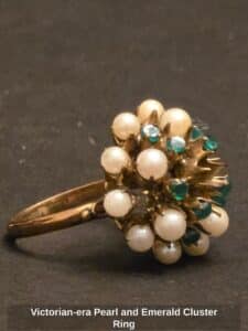 Victorian-era-Pearl-and-Emerald-Cluster-Ring-second-image