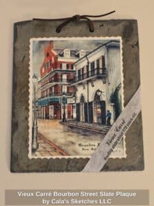 Vieux-Carr-Bourbon-Street-Slate-Plaque-by-Calas-Sketches-LLC