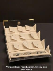 Vintage-Black-Faux-Leather-Jewelry-Box-with-Mirror-second-image