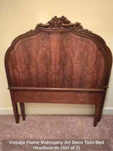 Vintage-Flame-Mahogany-Art-Deco-Twin-Bed-Headboards-Set-of-