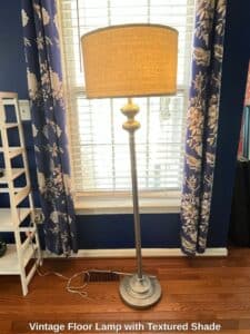Vintage-Floor-Lamp-with-Textured-Shade