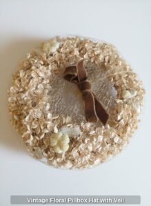 Vintage-Floral-Pillbox-Hat-with-Veil