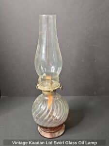 Vintage-Kaadan-Ltd-Swirl-Glass-Oil-Lamp