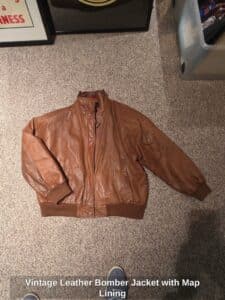 Vintage-Leather-Bomber-Jacket-with-Map-Lining-second-image