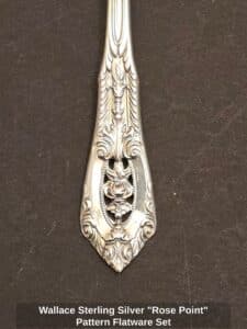 Wallace-Sterling-Silver-Rose-Point-Pattern-Flatware-Set-second-image
