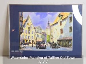 Watercolor-Painting-of-Tallinn-Old-Town-by-V.V