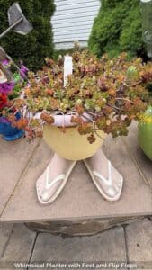 Whimsical-Planter-with-Feet-and-Flip-Flops