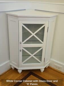 White-Corner-Cabinet-with-Glass-Door-and-X-Panes