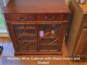 Wooden-Wine-Cabinet-with-Glass-Doors-and-Drawer