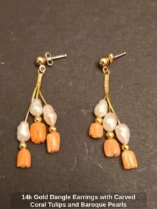 k-Gold-Dangle-Earrings-with-Carved-Coral-Tulips-and-Baroque-Pearls-Copy