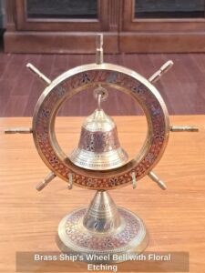 Brass-Ships-Wheel-Bell-with-Floral-Etching-Copy