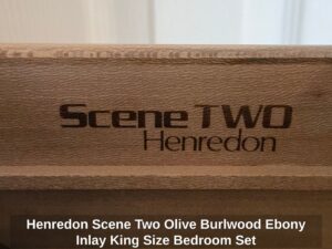 Henredon-Scene-Two-Olive-Burlwood-Ebony-Inlay-King-Size-Bedroom-Set-second-image
