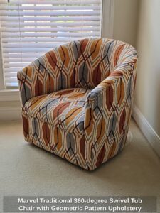 Marvel-Traditional-degree-Swivel-Tub-Chair-with-Geometric-Pattern-Upholstery-second-image