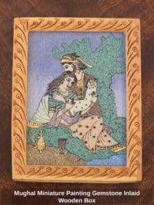 Mughal-Miniature-Painting-Gemstone-Inlaid-Wooden-Box-Copy