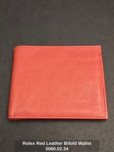 Rolex-Red-Leather-Bifold-Wallet-
