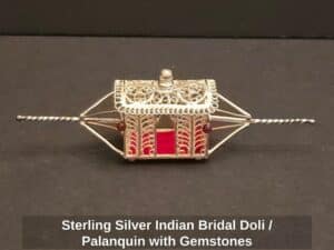 Sterling-Silver-Indian-Bridal-Doli-or-Palanquin-with-Gemstones