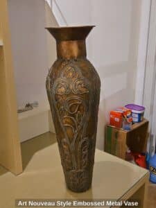 Art-Nouveau-Style-Embossed-Metal-Vase