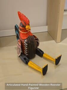 Articulated-Hand-Painted-Wooden-Rooster-Figurine