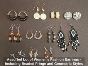 Assorted-Lot-of-Womens-Fashion-Earrings-Including-Beaded-Fringe-and-Geometric-Styles