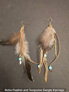 Boho-Feather-and-Turquoise-Dangle-Earrings