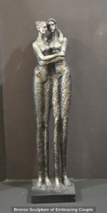 Bronze-Sculpture-of-Embracing-Couple