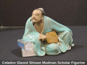 Celadon-Glazed-Shiwan-Mudman-Scholar-Figurine