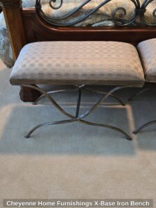 Cheyenne-Home-Furnishings-X-Base-Iron-Bench
