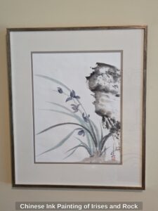 Chinese-Ink-Painting-of-Irises-and-Rock