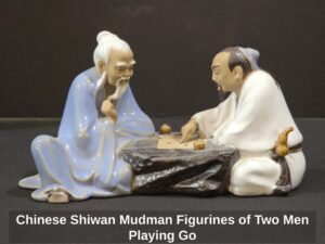 Chinese-Shiwan-Mudman-Figurines-of-Two-Men-Playing-Go