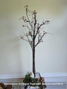 Decorative-Artificial-Tree-with-Berries-and-Bird-Figurine