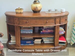 Demilune-Console-Table-with-Drawer-and-Shelves