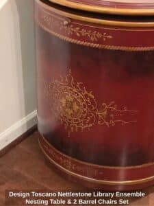 Design-Toscano-Nettlestone-Library-Ensemble-Nesting-Table-Barrel-Chairs-Set-fifth-image
