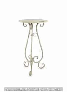 Distressed-Metal-Pedestal-Plant-Stand-Table-second-image