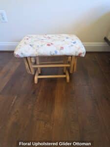 Floral-Upholstered-Glider-Ottoman
