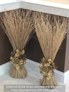 Glittered-Dried-Grass-and-Natural-Elements-Floor-Arrangement-with-LED-Lights