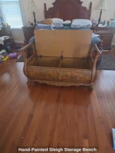 Hand-Painted-Sleigh-Storage-Bench-fourth-image