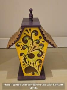 Hand-Painted-Wooden-Birdhouse-with-Folk-Art-Motifs