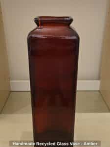 Handmade-Recycled-Glass-Vase-Amber