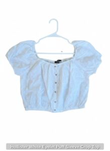 Hollister-White-Eyelet-Puff-Sleeve-Crop-Top