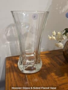 Hoosier-Glass-Sided-Flared-Vase