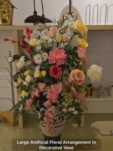 Large-Artificial-Floral-Arrangement-in-Decorative-Vase